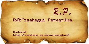 Rózsahegyi Peregrina névjegykártya